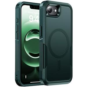 DEVISELOVE Magnetic for iPhone 16e Case Military-Grade Dual-Layer Shockproof, Rugged Heavy Duty Protective Cover [Compatible with Magsafe] Anti-Fingerprint Anti-Scratch 16e Phone Case 6.1”, Green