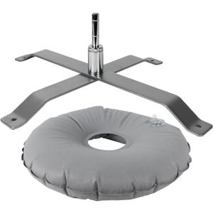Cross Base Stand for Feather Flag, Feather Flag Weights Base, Stainless Steel Stand (Silver)