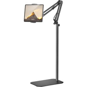 Tablet Floor Stand, 360-Degree Rotatable Metal Tablet Holder Stand, Adjustable Height and Angle iPad Stand,Universal Tablet Holder for iPad/Phone/Kindle/Tabs/E-Readers and all 4.7~12.9 Screen Devices