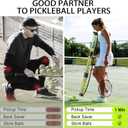 17 Balls Pickleball Ball Retriever & Ball Holder Storage with Strap, Back Saver for Pickleball Accessories, Quick for Pickleball Tube Ball Pickup (Green)