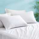 LUXEAR Pillow Cases, 2 Pack Queen Size Linen Pillowcases for Hair Skin, Silky Skin-Friendly, Machine Washable Pillow Covers - White