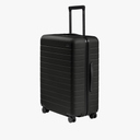 Away Medium Checked Luggage, Lightweight Hard Shell Suitcase with Spinner Wheels, Durable Rolling Luggage, TSA Lock, 26 Inch, Jet Black