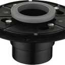 PVC Shower Drain Base Kit Include 2-inch PVC Shower Drain Base Flange, Threaded Adjustable Adaptor and Rubber Coupler Gasket for Square&Linear Draind Installation