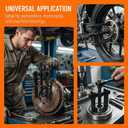2 Jaw Bearing Puller 4in - Carbon Steel Gear Removal Tool for Automotive Flywheels and Machine Bearings, Adjustable Bilateral Rotation Design
