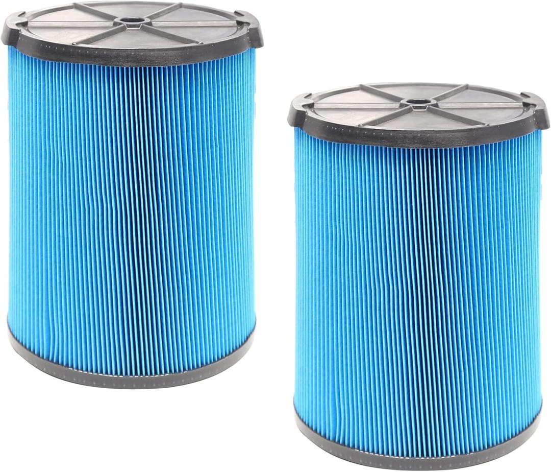 2Pack VF5000 3-Layer Replacement Filter Compatible with Ridgid Shop Vac 5-20 Gallon Wet/Dry RV2400A RV2400HF RV2600B WD06700 WD0671 WD0970EX0 WD0970M0 WD1270 WD1450 WD1680