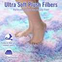 PAGISOFE Plush Rainbow Mermaid Rugs for Bedroom Girls, 6x9 Soft Purple Shag Area Rugs for Livingroom, Girls Room, Nursery, Classroom, Home Decor, Fluffy Fuzzy Carpet Mermaid Kawaii Pink Rugs