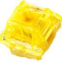 GATERON Phantom Yellow Keyboard Switches, RGB LED Linear 50gf Key Switches for MX Mechanical Keyboard (Yellow, 110PCS)