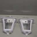 Gama Sonic Solar Outdoor Light Sconce, Baytown II Bulb, Warm-White LED,  White Resin, Classic Traditional Design, Wall Mount, 2-Pack (105BP250040)