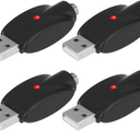 The Lord of the Tools 4pcs 510 Out Threaded USB Smart Charger with Over-Charge Protection LED Indicator for Laptop Car Charger Flashlight 2 Pack