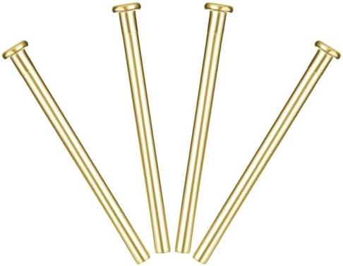 4 PCS Gold Door Hinge Pins, 3.5in Door Hinge Pin, Replacement Door Hinges Gold Pins Closer for Kitchen Garage Hinges Replacement Closing