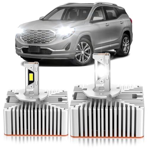 ZSTOPCL Fit for GMC 2015-2018 Sierra 1500 2500HD 3500HD 2018-2021 Terrain Xenon HID Light Replacement, 24000LM 600% Brightness D5S HID Bulbs, 6000K Cool White, Pack of 2