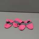 YAODHAOD Dog Shoes for Small Dogs, Puppy Dog Boots & Paw Protector for Winter Snowy Days, Anti-Slip Sole Dog Booties for Indoor Hardwood Floor 4PCS (Pink, Size: 2)