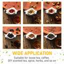 1000 Pcs Disposable Tea Bags Bulk for Loose Leaf Tea Drawstring Empty Coffee Sachets Filter Infuser Strainers for Coffee Spice Christmas Herbs Gift(3.94 x 4.72 Inch)