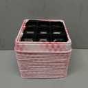 Restaurantware-Bento Tek 16.9 Ounce Meal Prep Containers, 50 Disposable To Go Food Boxes - Lids Sold Separately, 9 Compartments, Pink And Black Plastic Bento Lunch Boxes, Freezable, For Take Out (50 count)
