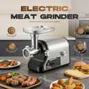 CGOLDENWALL Electric Meat Grinder & Sausage Stuffer, 480lbs/H Heavy Duty Meat Mincer with Speed Settings, 2 Stainless Steel Blades, 3 Grinding Plates, #10 Ideal for Deer Processing, Pet Food Grinding