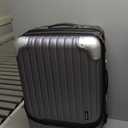 LEVEL8 Grace Carry on Luggage, 20 Inch Expandable Hard Shell Suitcases with Wheels, Abs+Pc Harshell Spinner Luggages with Tsa Lock, Travel Bag for Women Men, Grey