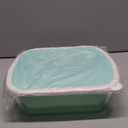 NUTRIUPS Glass Baking Dish with BPA Free Lids, Square Baking Pan, with White Contrast Lid (Mint Green, 9 x 9)
