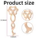 2 Pcs Wood Carved Onlay Wooden Appliques Versailles Medium Ribbon with Bow Drop Onlay Furniture Decals Bow Decor for Home Wall Door Dresser Bed Mantel Cabinet, 12.36 x 4.92 Inch