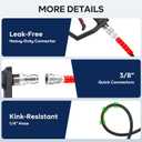 3/8" Pressure Washer Hose 25FT 4800PSI with 3/8 Inch Quick Connect, Kink Resistant Industry Grade Steel Wire Braided, Wear Resistant Power Washer Hose with M22 14mm Adapter