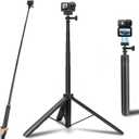 53" Osmo Action 6 Camera Selfie Stick Tripod, Magnetic Quick Release Adapter 53'' Selfie Stick Extended Pole Handle Grip for DJI Osmo Action 6/Nano,Table Desk Tripod for DJI Osmo Nano Accessories