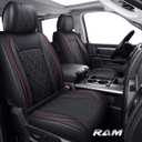 YIERTAI Car Seat Covers for Dodge Ram Fit 2009-2026 1500 2010-2026 2500 3500 Classic Bighorn Longhorn Laramie Tradesman Truck Red Full Set