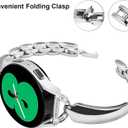 20mm Bracelet Compatible with Samsung Galaxy Watch 7 6 5 4 40mm 44mm Women's Stainless Steel Wristband