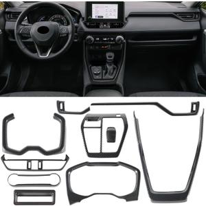 Interior Trim for Toyota RAV4 2019-2025 Carbon Fiber Gear Shift Panel Cover Kit