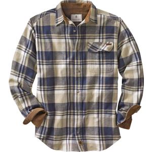 Legendary Whitetails Mens Long Sleeve Button Down 100% Cotton Flannel Shirt (Large, Shale Plaid)