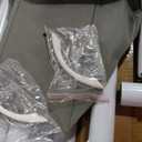 Jocoevol Full Size Loft Bed with L-Shaped Desk, LED Lights,Charging Station, Industrial Heavy Duty Metal Loft Bed Frame with 3 Storage Shelves and 3 Fabric Drawers, Safety Guard & Ladder, White