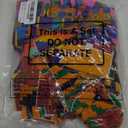 Floraltop 6 Pcs Satin Lined Scrub Caps Women Nurse Surgical Hat with Buttons Ponytail Working Adjustable Pouch Tie Back (African Style) 