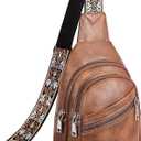 Telena Sling Bag for Women Crossbody Bags Purse for Women Vegan Leather Fanny Pack with Adjustable Strap