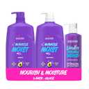 Aussie Miracle Moist Shampoo and Conditioner with 3 Minute Miracle Deep Conditioner, Avocado & Jojoba Oil, ParabenFree, Moisturizes & Detangles, All Hair Types, Citrus Floral Scent, 3 Pack 68.4 Fl Oz