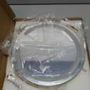 ROLOVE Gold Vanity Mirror with Lights, 12 Inch 3-Color Dimmable Smart Touch Makeup Mirror for Desk, 360 Rotation Tabletop Lighted Mirror for Bedroom, Dressing Room & Daily Grooming