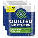 Quilted Northern Ultra Soft & Strong Toilet Paper, 18 Mega Rolls = 72 Regular Rolls, 5X Stronger*, Premium Soft Toilet Tissue