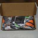 Ski Gloves, Waterproof and Breathable Snow Gloves for Cold Weather, Men & Women Boys and Girls (M(Fit Kids11-15 Years and Women Size M), Black+Orange)