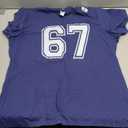 Number 67 Numbered Uniform Sports Jersey Team 67th Birthday T-Shirt XL Female Navy