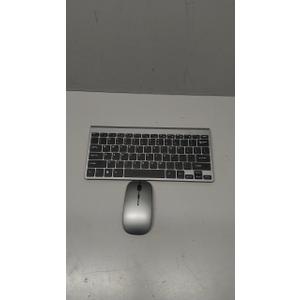 Wireless Keyboard and Mouse Combo, Compact Quiet Wireless Keyboard and Mouse Set 2.4G Ultra-Thin Sleek Design for Windows, Computer, Desktop, PC, Notebook, Laptop (GHKM03)