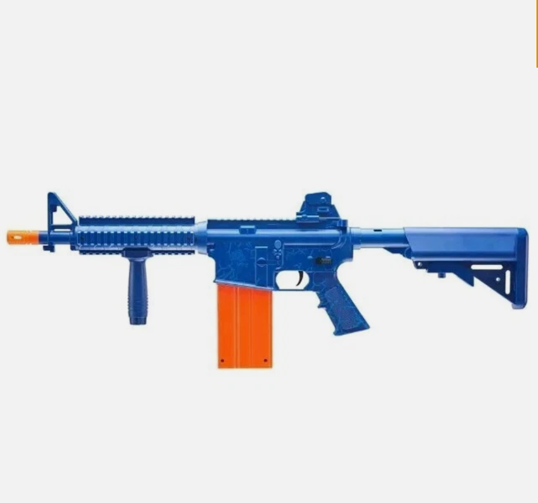 REKT OpFour CO2 Powered Blue Foam Dart Rifle