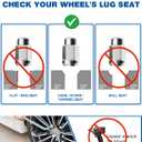 GAsupply M12x1.25 Lug Nuts, Closed End Bulge Acorn Chrome Lug Nuts Cone Seat 1.38" 35mm Tall 3/4" 19mm Hex, 20 Pack