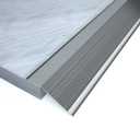 NeatiEase Threshold Ramps for Doorways, 48" Metal Floor Transition Strip Replacement, Aluminum Floor Reducer Molding for Carpet/Entry Door/Tile/Threshold/Wheelchair (Gray)