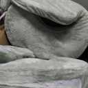 My Brest Friend Super Deluxe Nursing Pillow - Enhanced Comfort & Ergonomic Breastfeeding Pillow for Ultimate Support For Mom & Baby - Adjustable and with Handy Side Pocket, Platinum