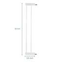 BABELIO Metal Baby/Dog Gate Extender, 5.5inch (14cm) White Pet Gate Extension, Extra Wide Pet Gate Accessories for Stairs & Doorways, NO Need Tools NO Drilling, 36" Tall