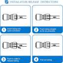 3/8" O.D.RO Water Tubing,15FT Food Grade PE Water Line+12Pcs 3/8" Quick Connect Fittings for RO Reverse Osmosis Water Purifier Filter System(Plastic Tubing+Ball Valve+T+Y+L+I+1/4"-3/8" fitting+Cutter)