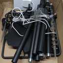 Bird Feeders Pole, House Pole 92 Inch, Adjustable Heavy Duty Feeder Stand Feeding Station with Sturdy Anchor Squirrel Proof Baffle for Watching (Bird Not Included) (black, black)