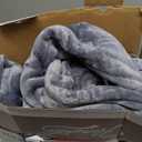 Homemate Electric Heated Blanket Twin Size - 62"x84" Heating Blanket Twin Size 1/2/4/6/8 Hours Auto-Off 10 Heat Level Over-Heat Protection Flannel Sherpa ETL Certification (01 - Light Grey)