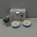 MR.SIGA Soap Dispensing Palm Brush, Kitchen Brush for Dish Pot Pan Sink Cleaning, Pack of 2, Navy/Blue