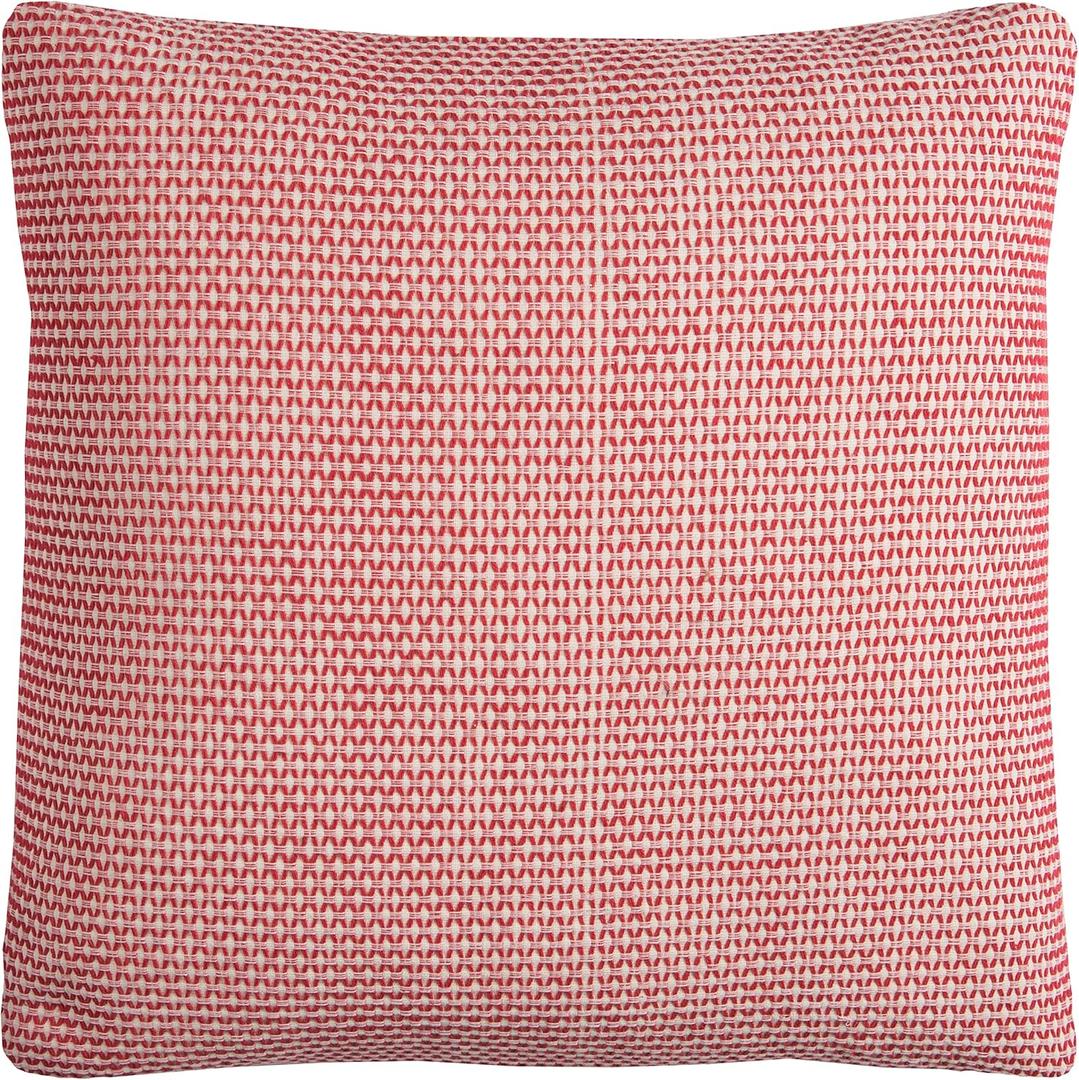 Rizzy Home | T11769 | Cover Only Decorative Pillow | 22"x22" Red/Neutral/White