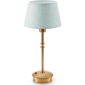 UMEXUS Cordless Lamp Rechargeable Table Lamps, 5000mAh Battery Operated Lights, 3 Level Brightness Dimmable, Portable Night Bedside Light for Patio, Restaurant, Dining, Fabric Shade, Antique Brass