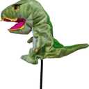 Golf Club Head Cover Funny Cartoon Golf Animal Wood Pole Set Suitable for 460 cc (Green Dinosaur)