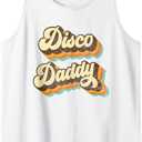 Disco Daddy Mens Disco Retro Matching 60s 70s Party Costume Tank Top L